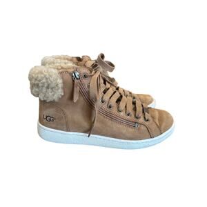 Womens UGG Olive High Top Sneakers Chestnut. Size 8